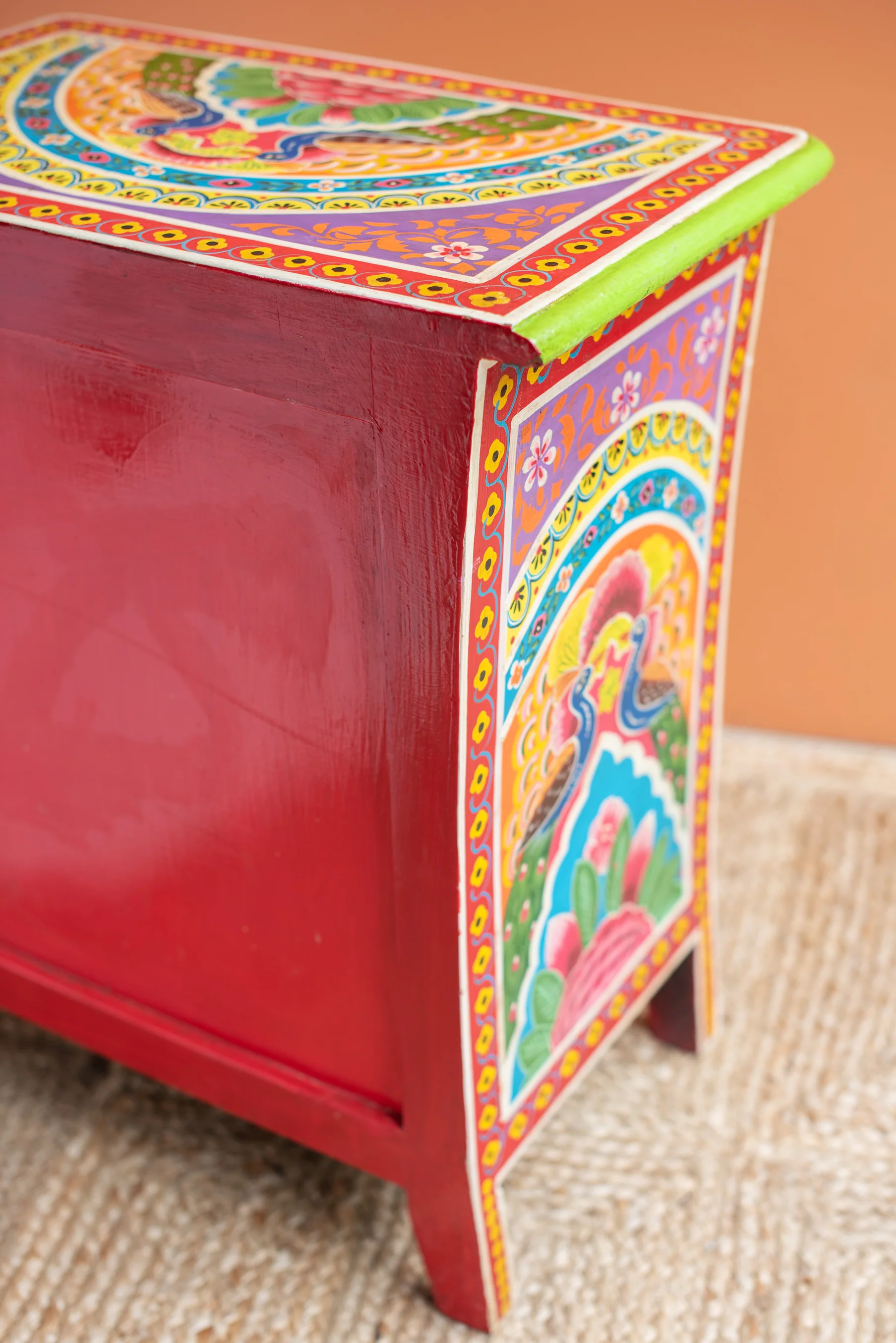 Sisika Hand Painted Bedside Cabinet - Image 11