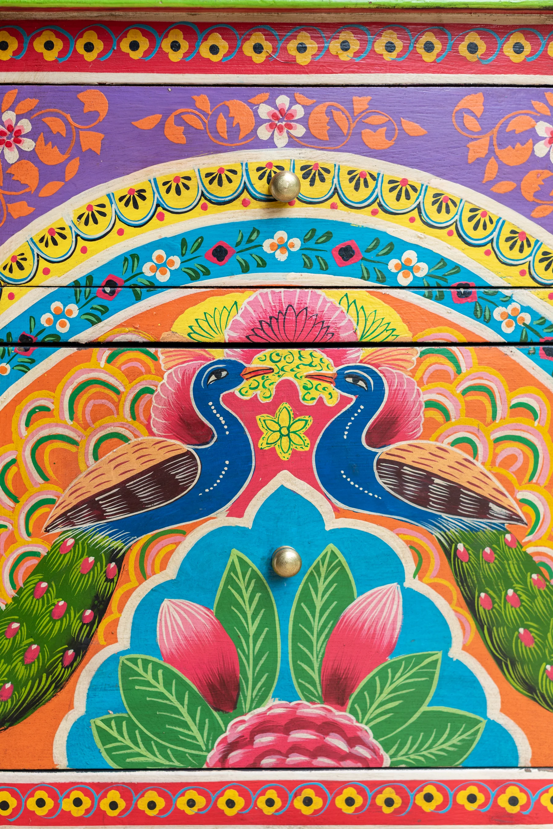 Sisika Hand Painted Bedside Cabinet - Image 12