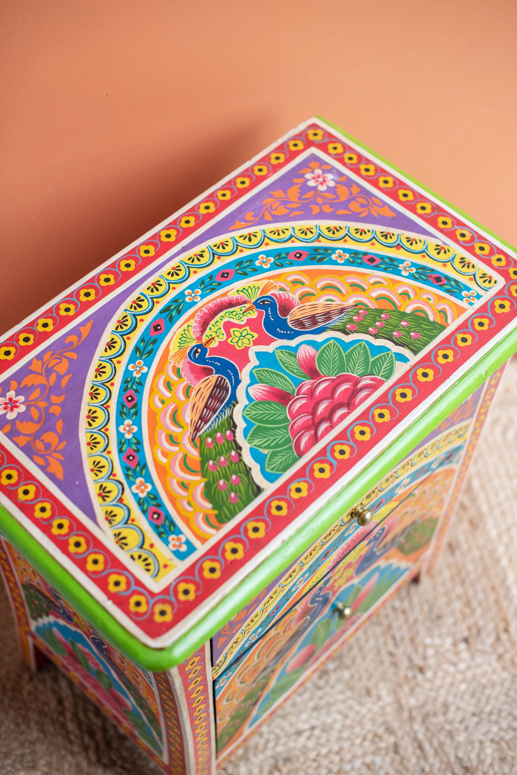 Sisika Hand Painted Bedside Cabinet - Image 16