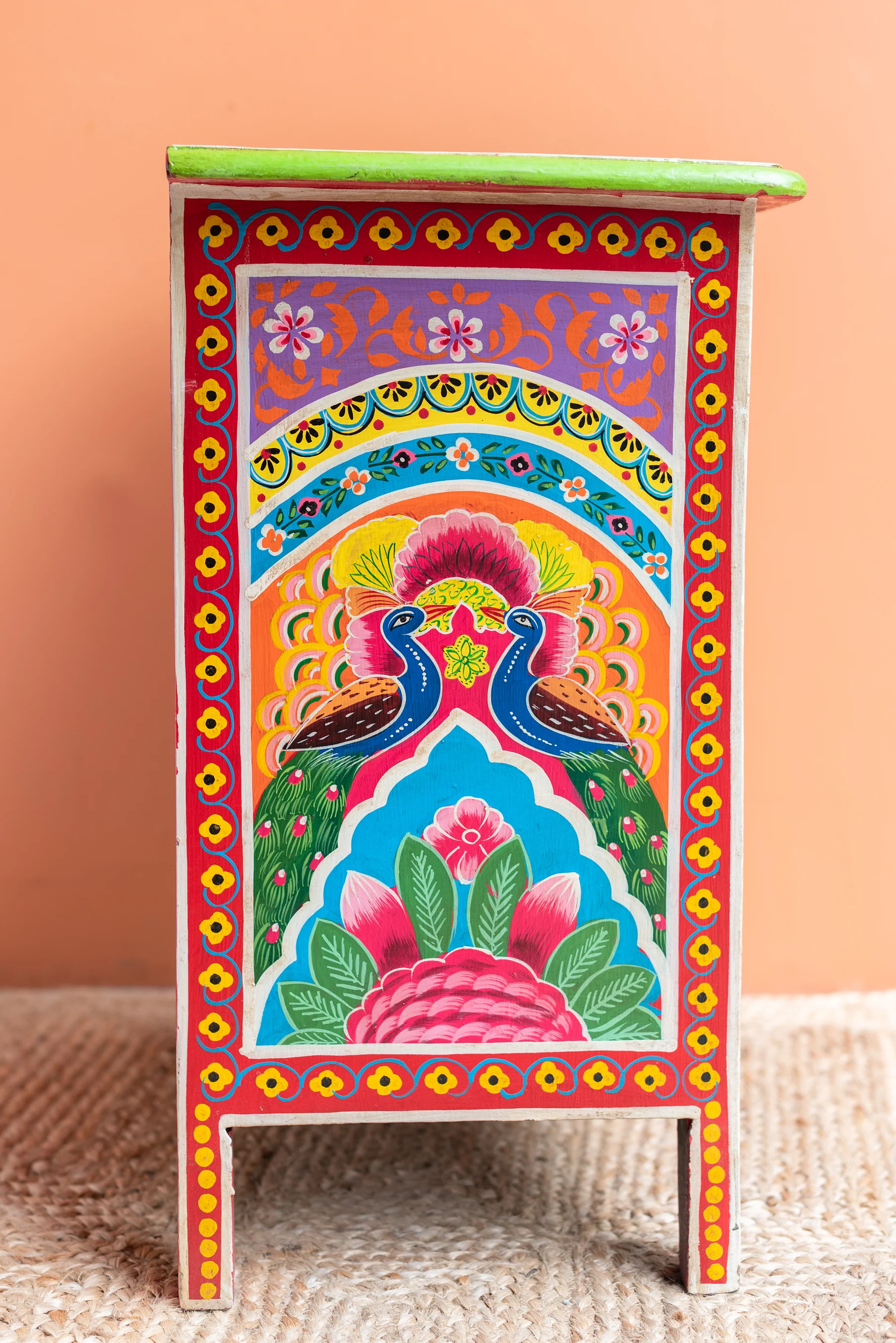 Sisika Hand Painted Bedside Cabinet - Image 5