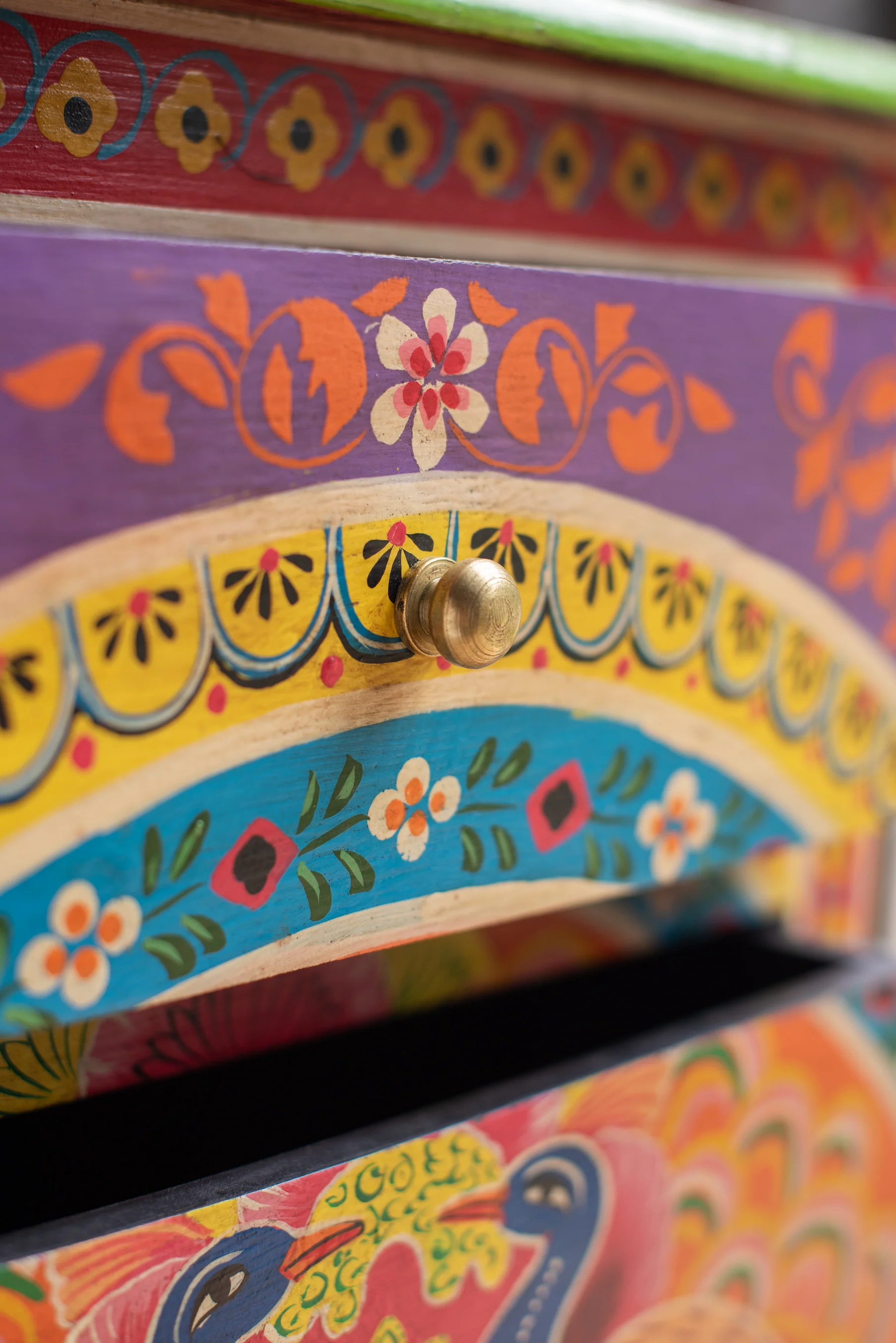 Sisika Hand Painted Bedside Cabinet - Image 6