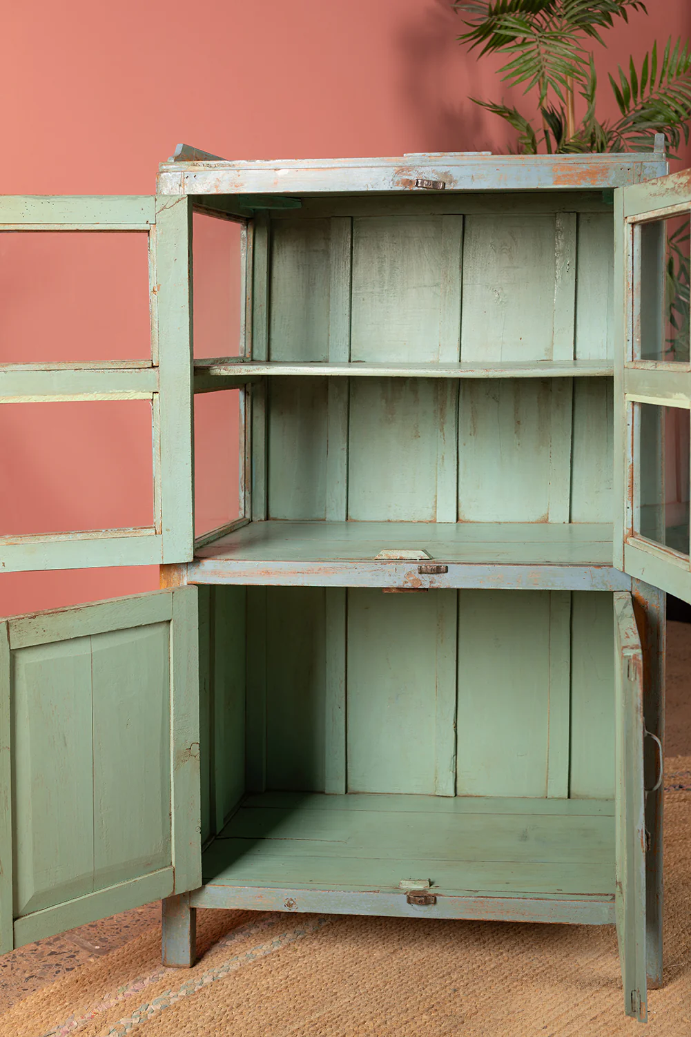 Slate Grey Vintage Cabinet <p>W:75cm D:43cm H:128cm </p> - Image 5