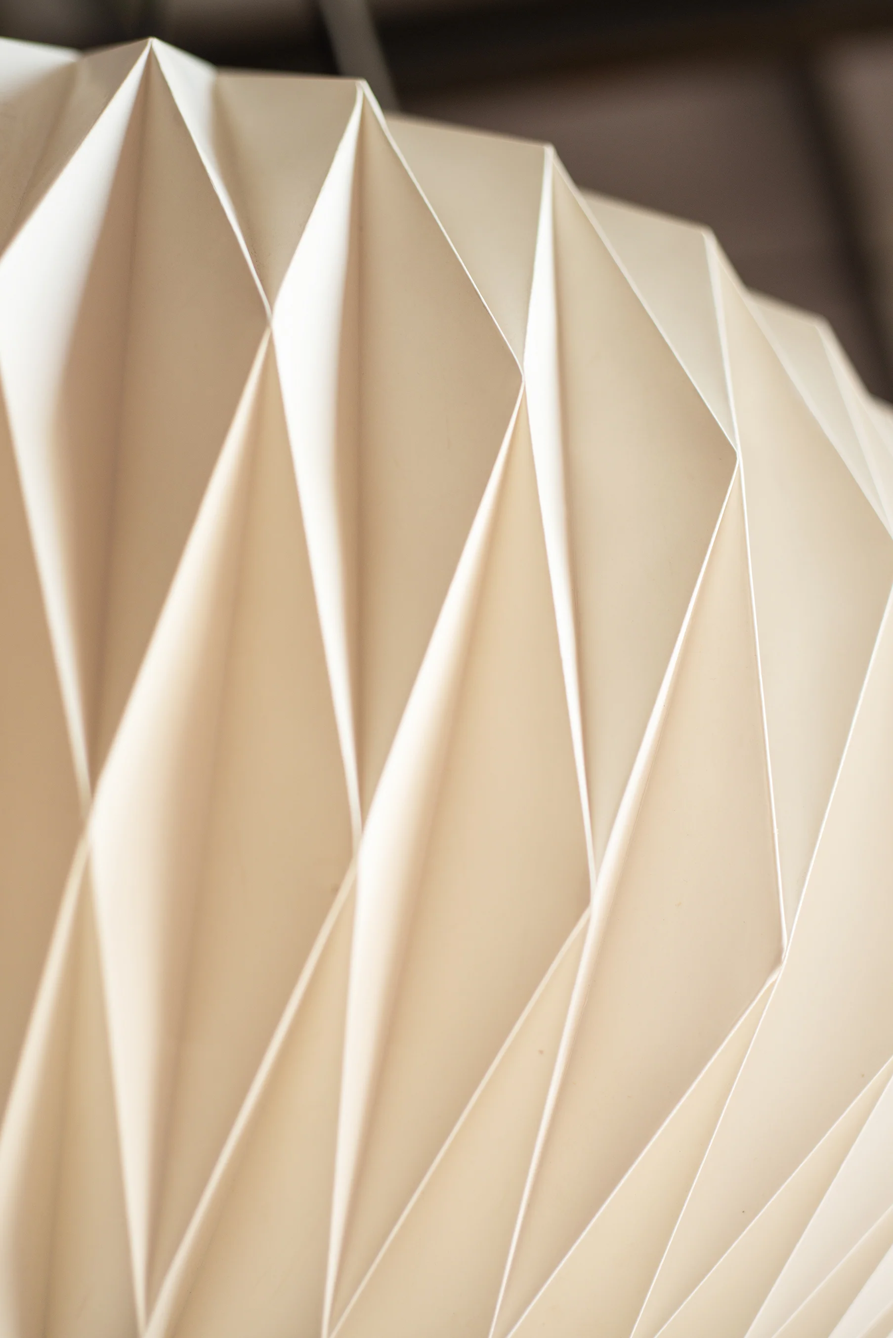 Sphere Natural Pleated Paper Lampshade - Image 5