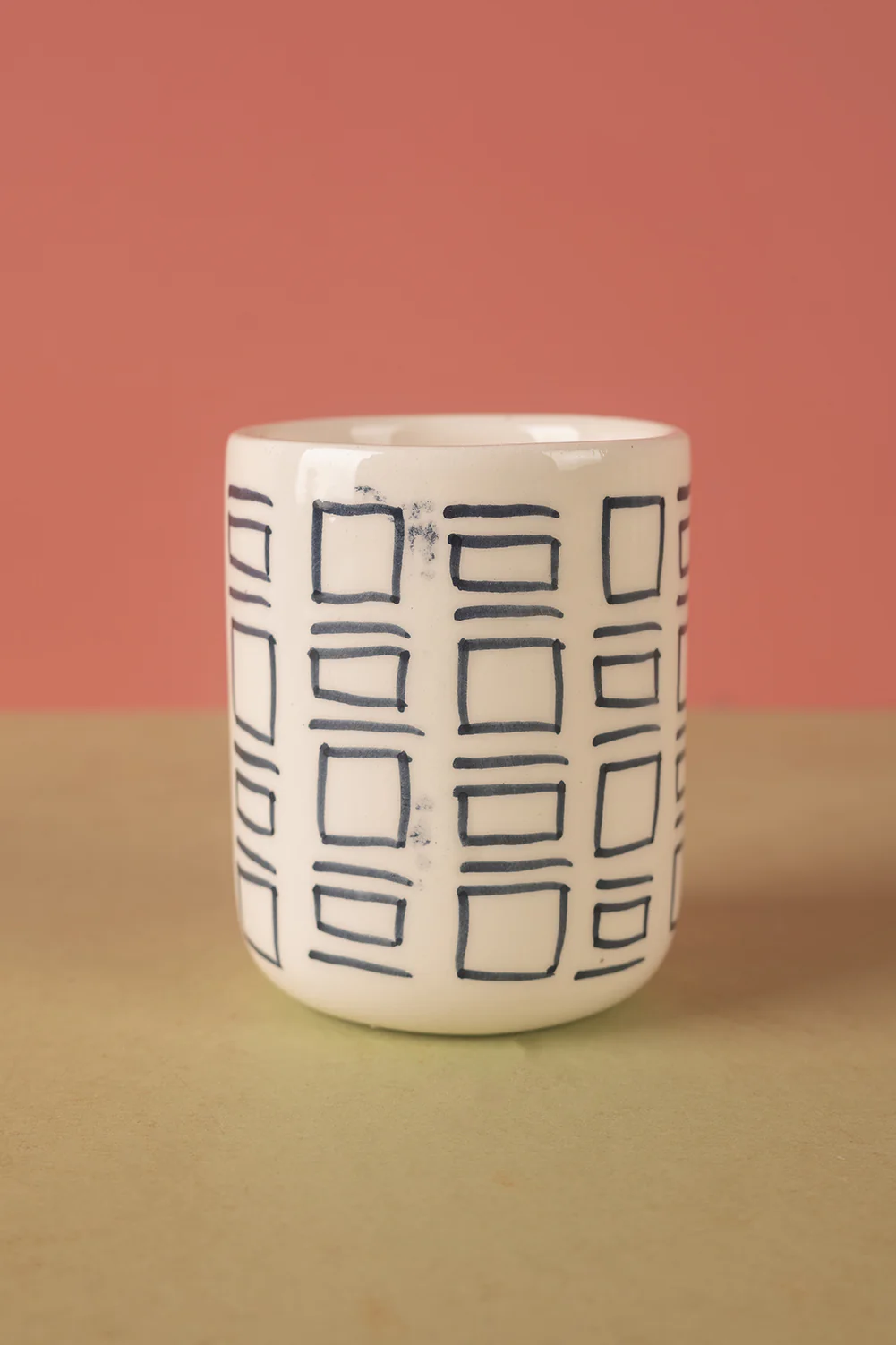 Seconds Black & White Abstract Ceramic Votive - Image 7