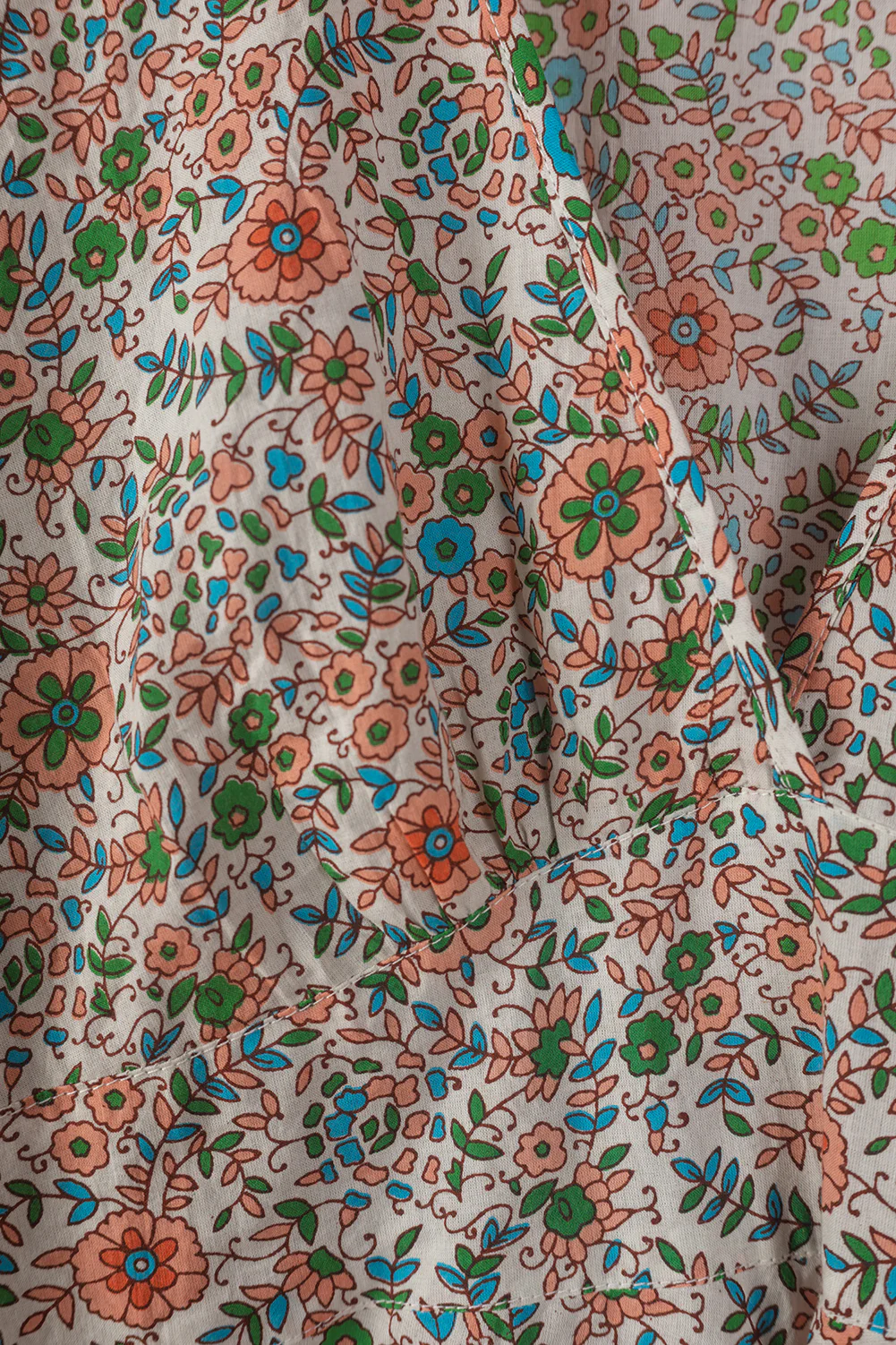 Seconds Pink & Green Long Sleeve 100% Cotton Dress - Small - Image 6