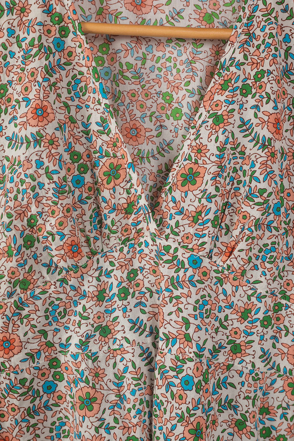 Seconds Pink & Green Long Sleeve 100% Cotton Dress - Small - Image 7