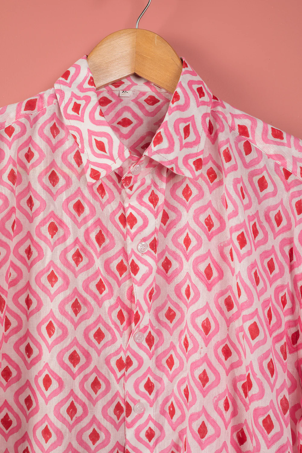 Seconds Pink & White Long Sleeve Cotton Shirt - Extra Large - Image 2