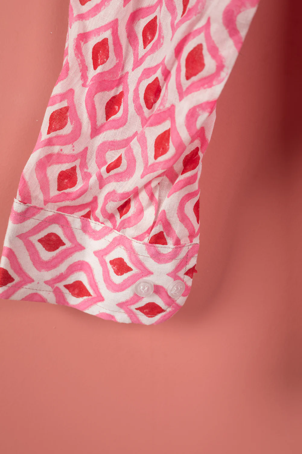 Seconds Pink & White Long Sleeve Cotton Shirt - Extra Large - Image 4
