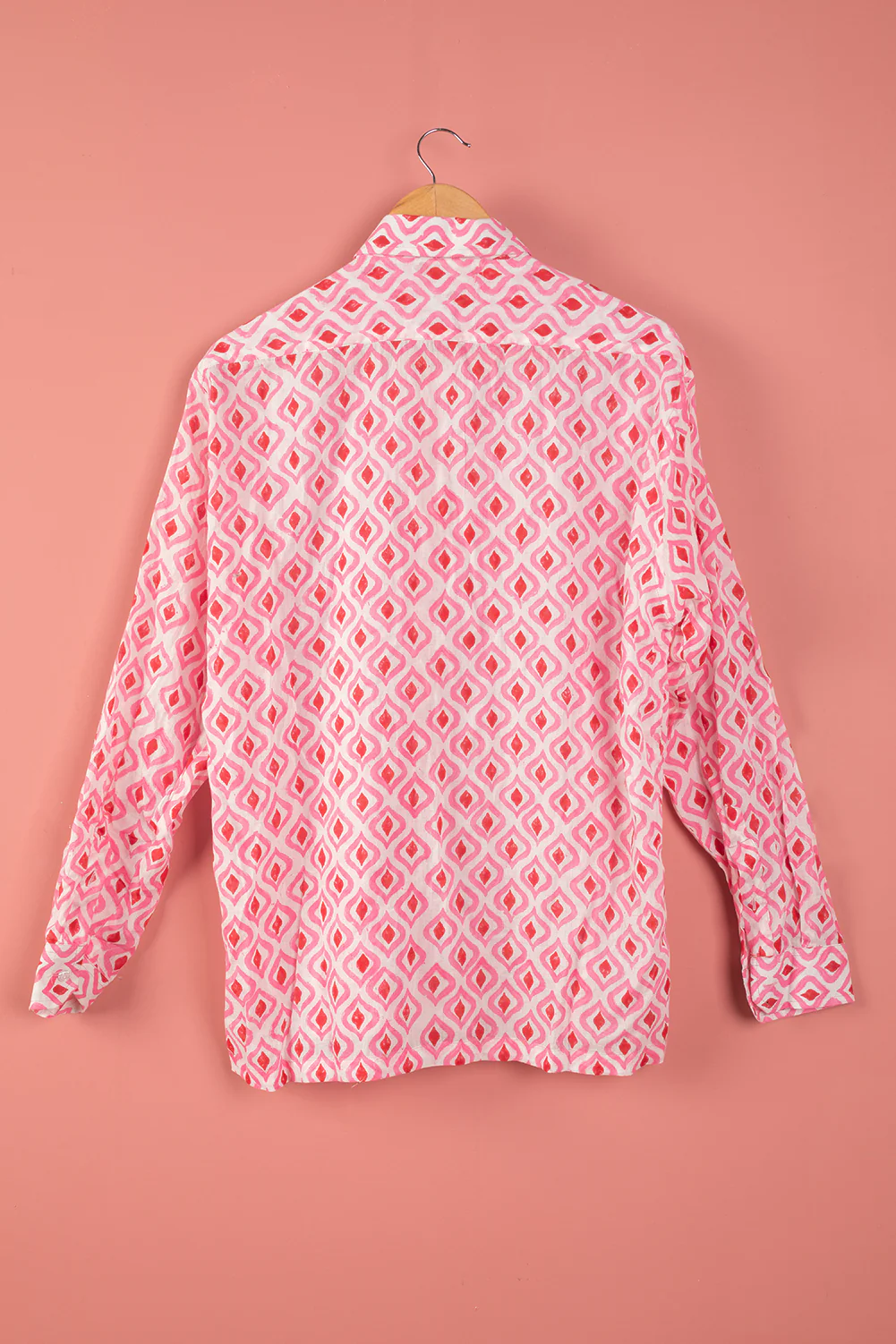 Seconds Pink & White Long Sleeve Cotton Shirt - Extra Large - Image 5