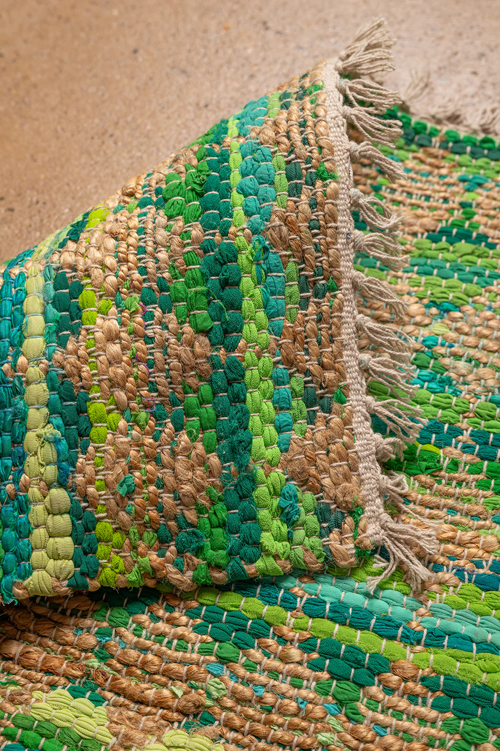 Seconds Jute & Green Small Rug - Image 3