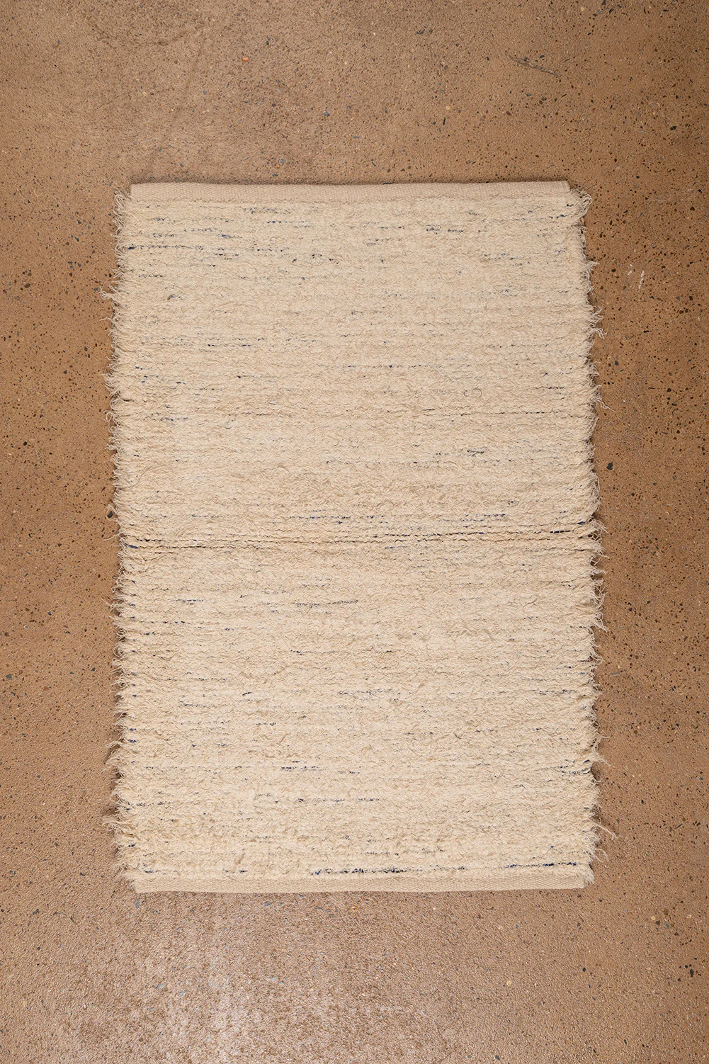 Seconds White on Blue Fluffy Small Rug