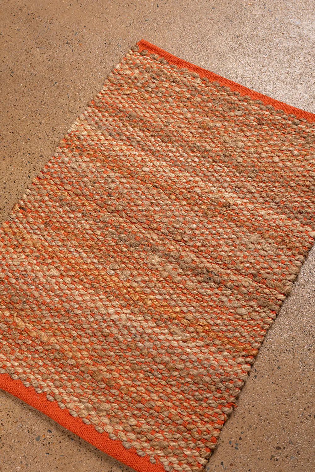 Seconds Small Jute & Orange Rug - Image 2