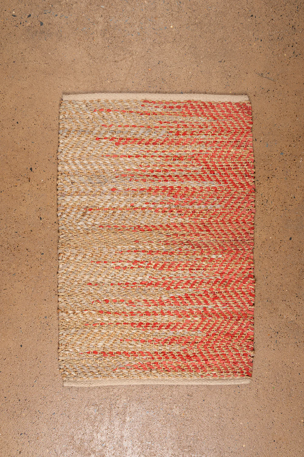 Seconds Orange & Grey Small Jute Rug