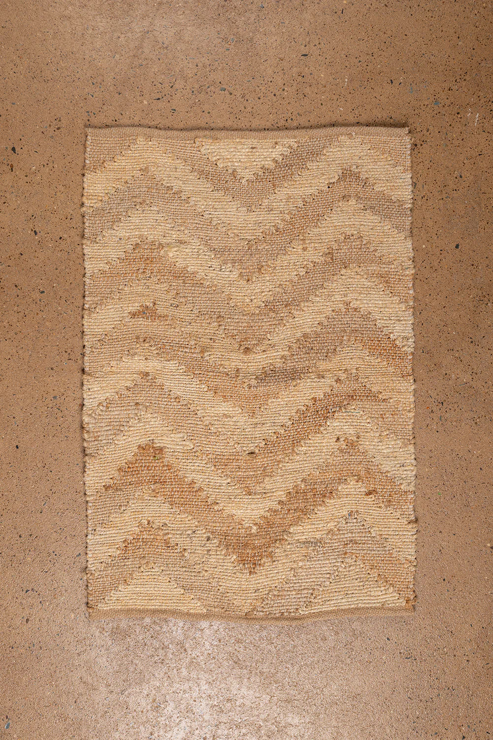 Seconds Natural Tones Jute Zig Zag Small Rug