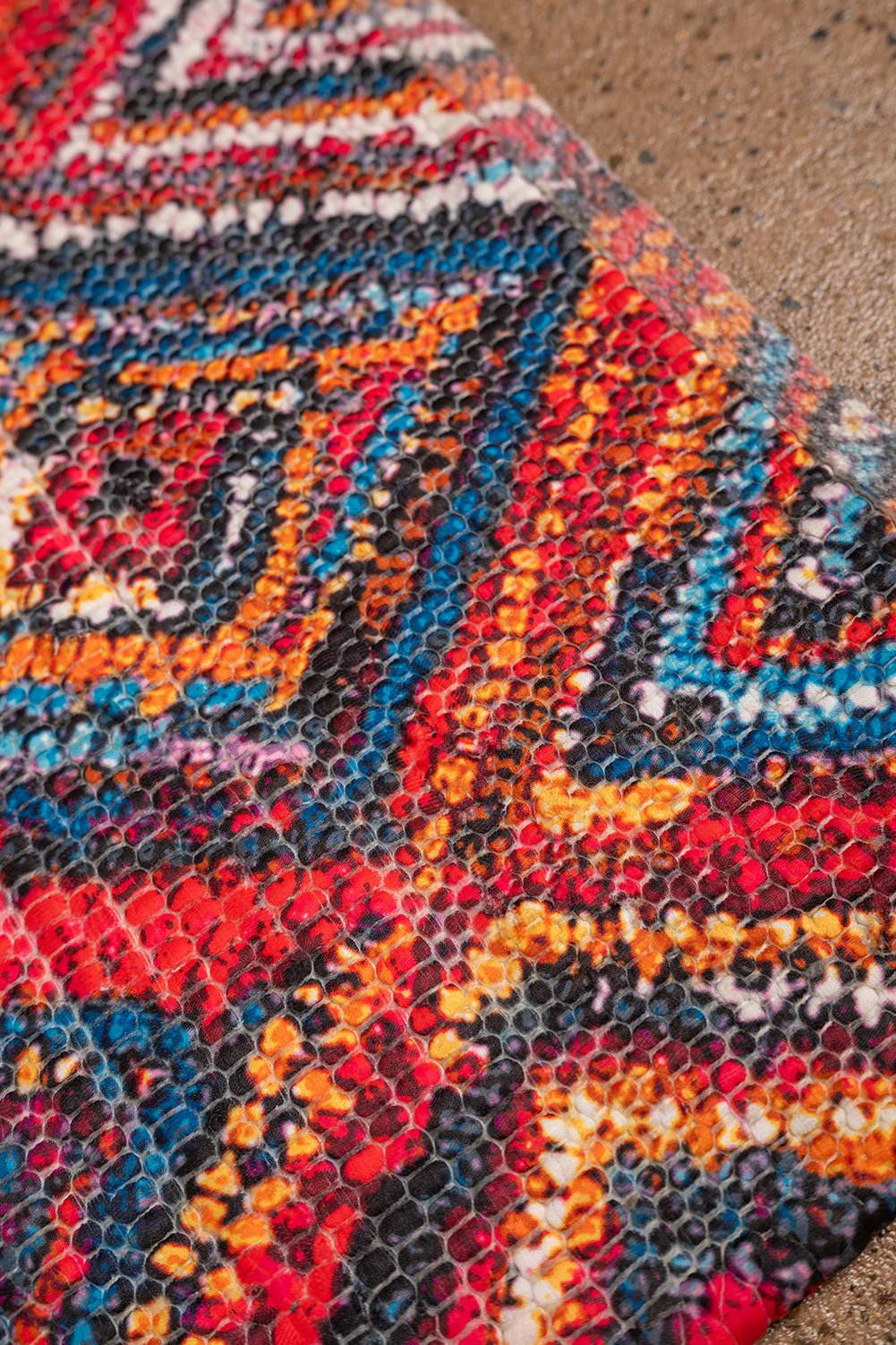 Seconds Red Diamond Printed Small Chindi Rug - Image 3