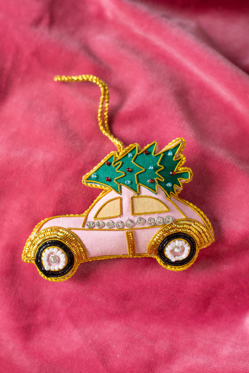 Pink Car with Tree Decoration (Virgin Plastic Free) - Image 4