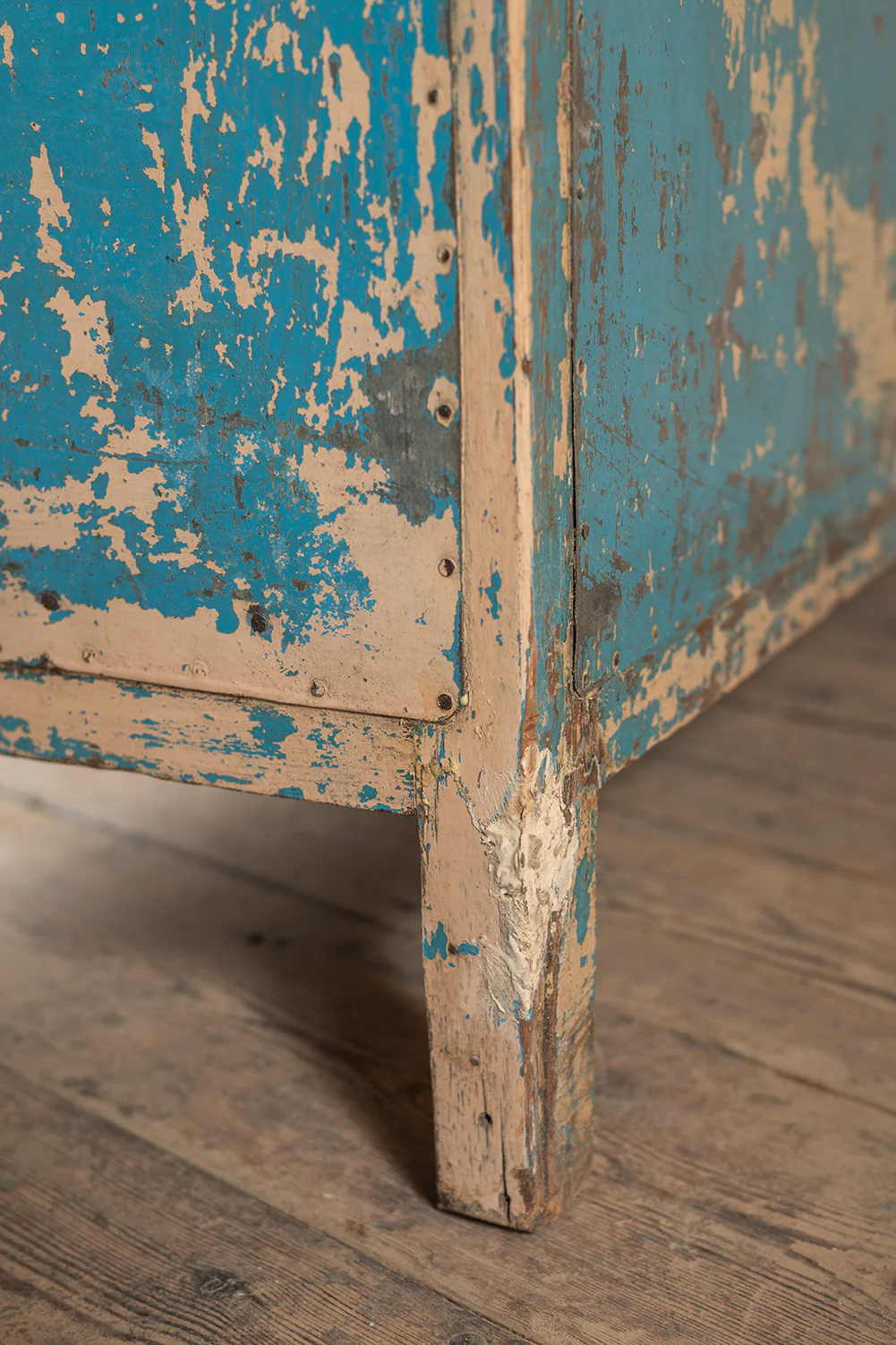 Vintage Blue Glazed Cabinet <p>W:95cm D:46.5cm H:140cm </p> - Image 6